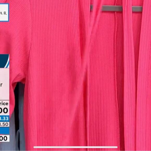 Retreat by Rhonda Shear Ribbed Knit Robe Duster Coral NWT Size S - Picture 3 of 4